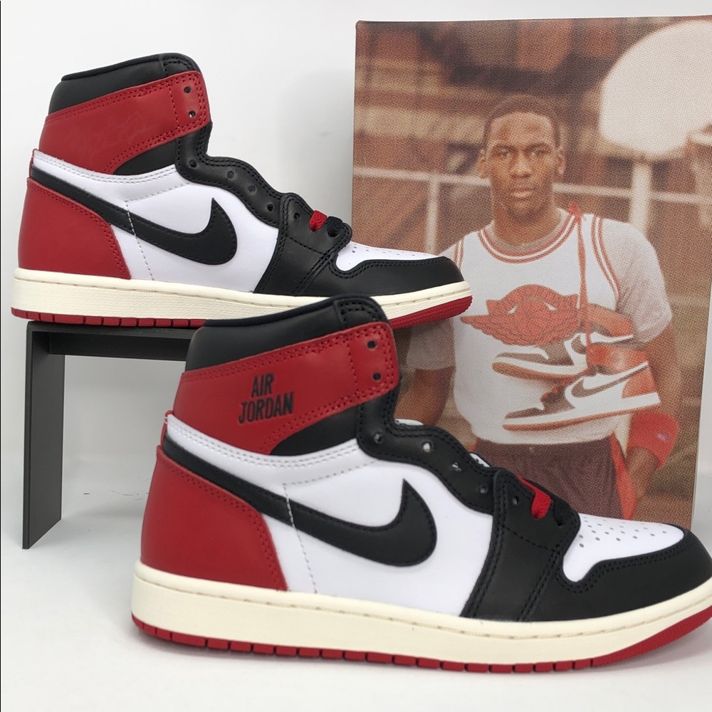 Nike Air Jordan 1 Retro High OG DZ5485-106 Black Toe Reimagined-Size 6.5Y